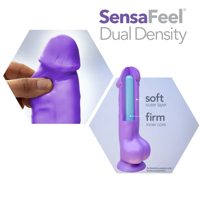 Neo Elite By Blush Neon Pink 8Inch Long Dildo Made with Purio Silicone SensaFeel Dual Density Realistic Technology Blush Dildos