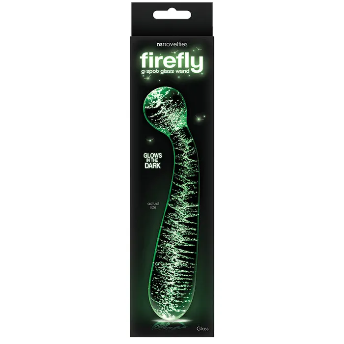 NS NOVELTIES Firefly Glass G Spot Glow WandClear Dildos
