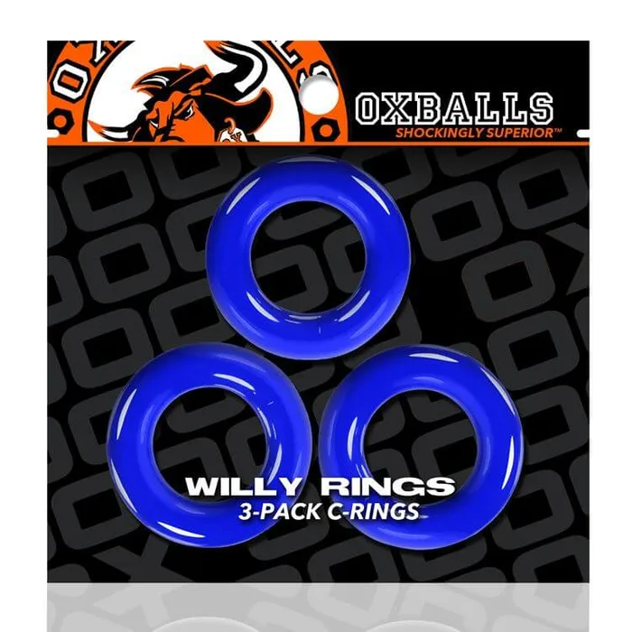 OXBALLS Dildos Oxballs Willy Rings 3Pack Blue Super Stretch Cock Rings for Endless Pleasure OXBALLS Dildos Oxballs Willy Rings 3Pack Blue Super Stretch Cock Rings for Endless Pleasure
