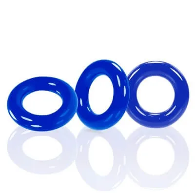 OXBALLS Dildos Oxballs Willy Rings 3Pack Blue Super Stretch Cock Rings for Endless Pleasure