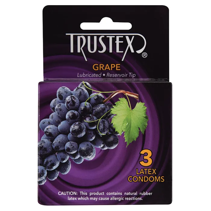 PARADISE MARKETING Enhancers Trustex Flavored CondomGrape 3 Pack
