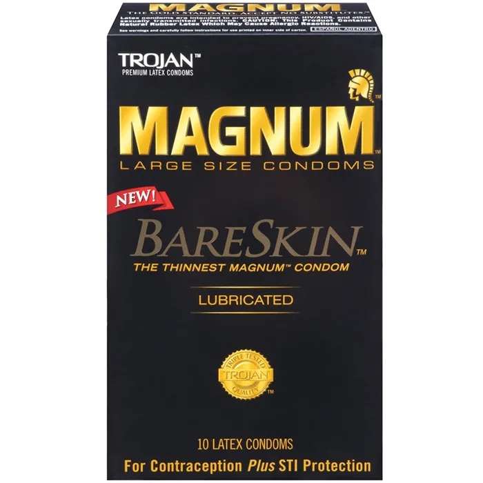 PARADISE MARKETING Male Sex Toys Trojan Magnum Bareskin 10 Pack