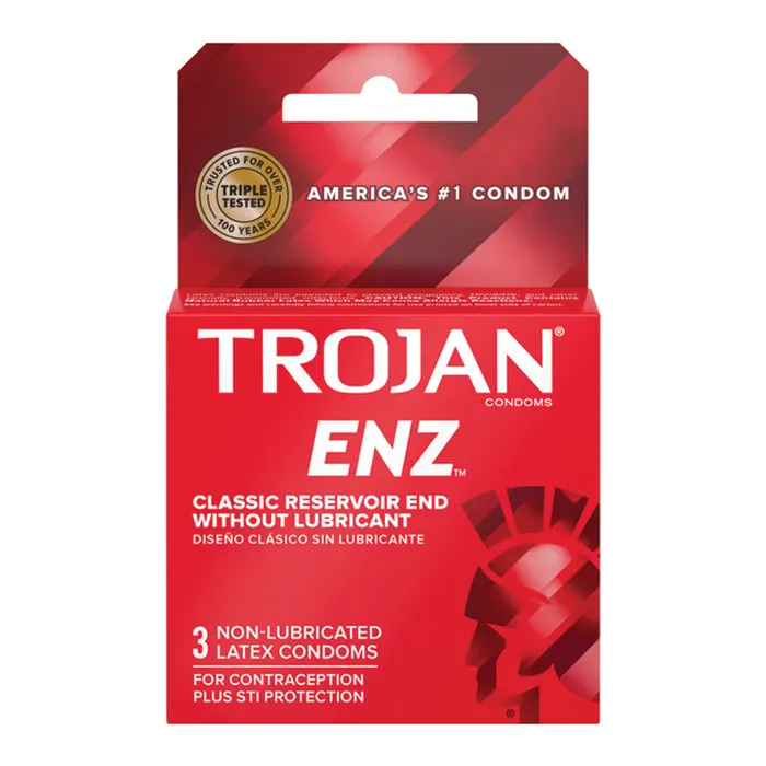 PARADISE MARKETING Trojan Enz NonLubricated Condoms 3 Pack Enhancers