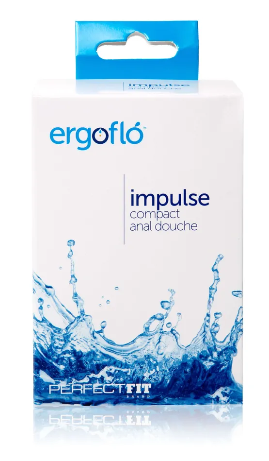 Perfect Fit Ergoflo Impulse Black Anal Douche Compact Quality and LeakProof Perfect Fit Anal