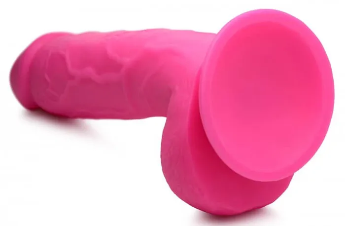 Pop 825 inches Dildo with Balls Pink XR Brands Dildos