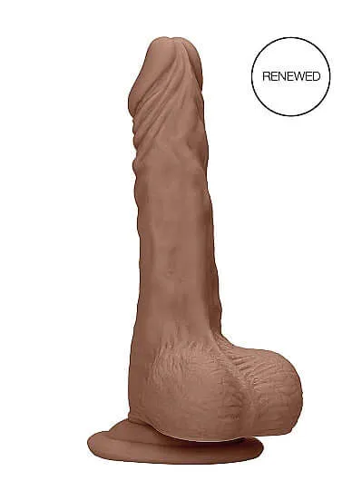 Realrock 7Inch Dong Tan Skin Tone with Testicles Realistic PhthalateFree TPE Dildo SHOTS AMERICA Dildos