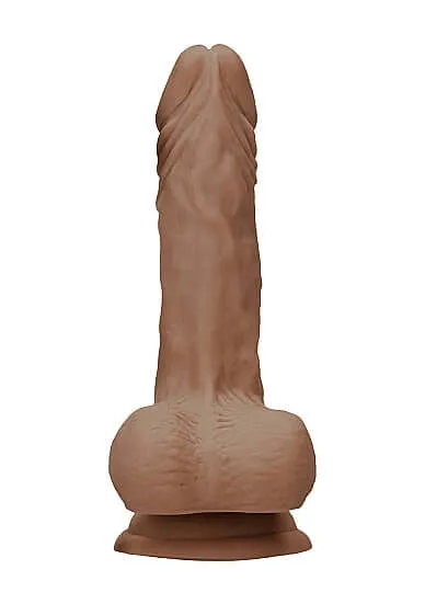 Realrock 7Inch Dong Tan Skin Tone with Testicles Realistic PhthalateFree TPE Dildo SHOTS AMERICA Dildos