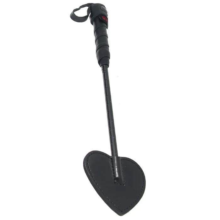 Red Rouge Lingerie Anal Leather Mini Spade Paddle in Black Red Rouge Lingerie Anal Leather Mini Spade Paddle in Black