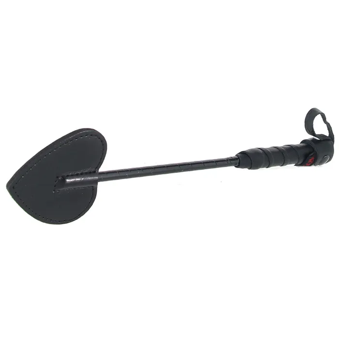 Red Rouge Lingerie Anal Leather Mini Spade Paddle in Black Red Rouge Lingerie Anal Leather Mini Spade Paddle in Black