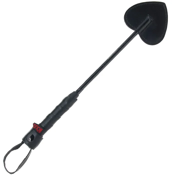 Red Rouge Lingerie Anal Leather Mini Spade Paddle in Black Red Rouge Lingerie Anal Leather Mini Spade Paddle in Black