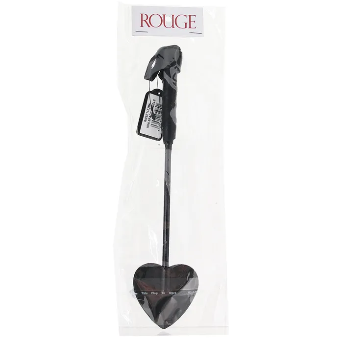 Red Rouge Lingerie Anal Leather Mini Spade Paddle in Black Red Rouge Lingerie Anal Leather Mini Spade Paddle in Black