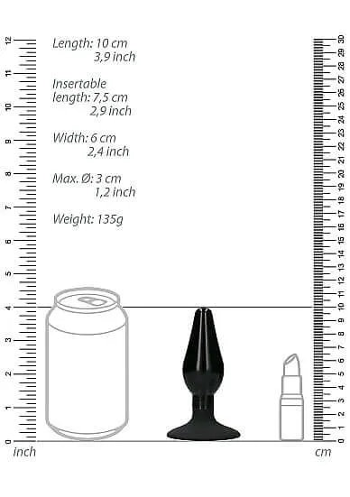 SHOTS AMERICA Ouch Interchangeable Butt Plug Set Pointed Medium Black Anal