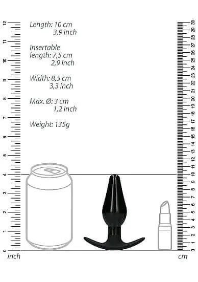 SHOTS AMERICA Ouch Interchangeable Butt Plug Set Pointed Medium Black Anal
