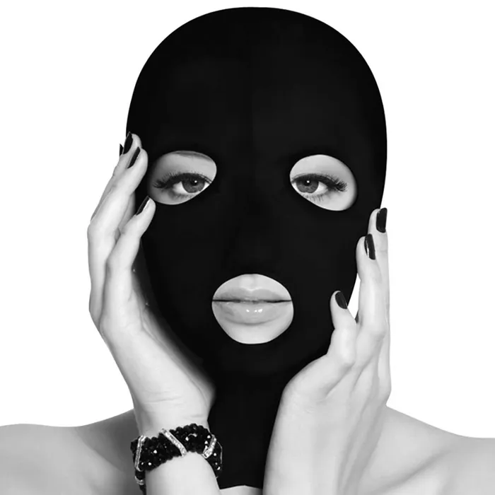 Shots Toys Anal Black White Open Mouth And Eye Subversion Mask
