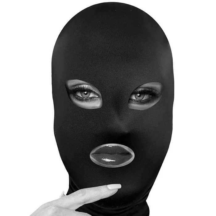 Shots Toys Anal Black White Open Mouth And Eye Subversion Mask Shots Toys Anal Black White Open Mouth And Eye Subversion Mask