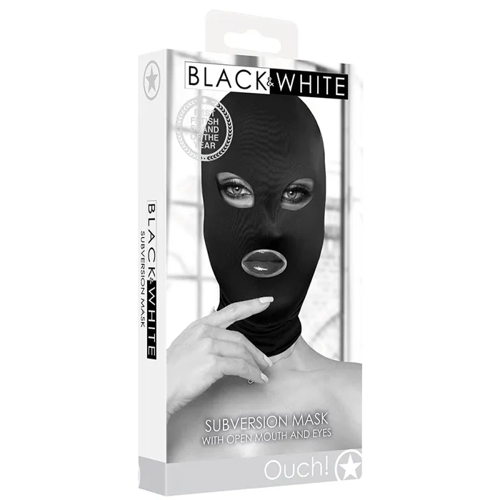 Shots Toys Anal Black White Open Mouth And Eye Subversion Mask Shots Toys Anal Black White Open Mouth And Eye Subversion Mask