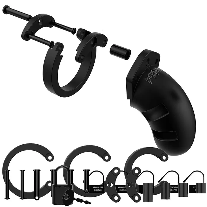 Shots Toys ManCage 20 35 Inch Silicone Cock Cage in Black Male Sex Toys Shots Toys ManCage 20 35 Inch Silicone Cock Cage in Black Male Sex Toys