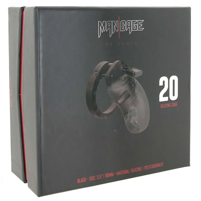 Shots Toys ManCage 20 35 Inch Silicone Cock Cage in Black Male Sex Toys Shots Toys ManCage 20 35 Inch Silicone Cock Cage in Black Male Sex Toys