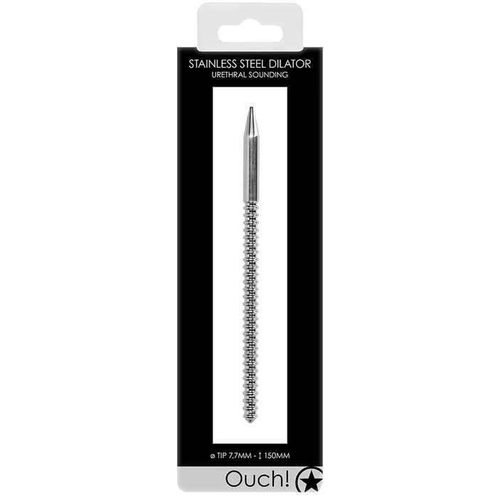 Shots Toys Ouch Ribbed 77mm Steel Urethral Dilator Plug Male Sex Toys Shots Toys Ouch Ribbed 77mm Steel Urethral Dilator Plug Male Sex Toys