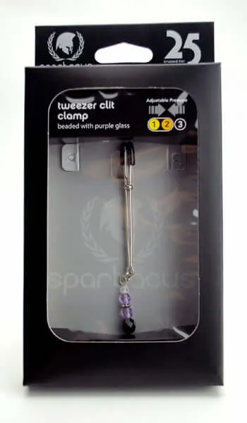 Spartacus Male Sex Toys Spartacus Beaded Clit Clamp Adjustable TweezerStyle Clamp with Glass Beads Spartacus Male Sex Toys Spartacus Beaded Clit Clamp Adjustable TweezerStyle Clamp with Glass Beads