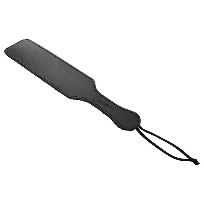 SPORTSHEETS Restraints Sportsheets Fur Lined Leather PaddleBlack