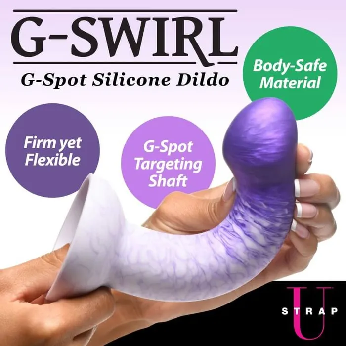 Strap U GSpot Dildo Silicone Purple XR Brands Dildos