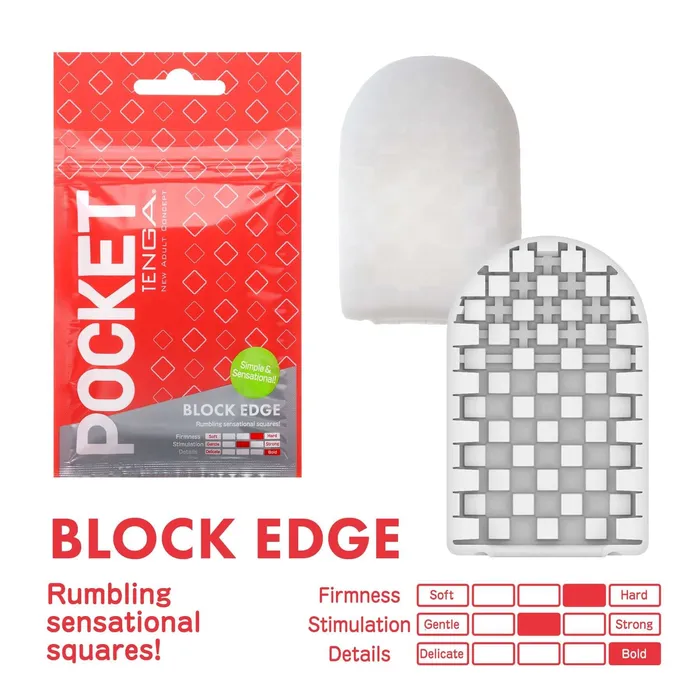 TENGA Vibrators Pocket Tenga Block Edge Elevate Your Masturbation Experience
