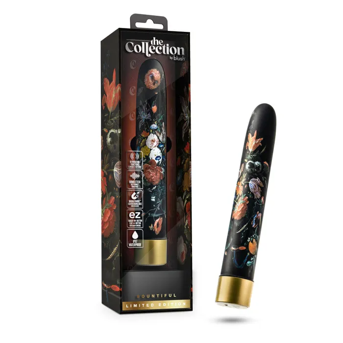 The Collection By Blush Bountiful 7 Inch Slimline GSpot Vibrator In Flora 10 RumboTech Vibration Modes Blush Vibrators The Collection By Blush Bountiful 7 Inch Slimline GSpot Vibrator In Flora 10 RumboTech Vibration Modes Blush Vibrators