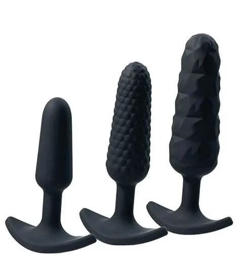 Vedo Anal Trio Anal Plug Set 3 Sizes of Weighted Butt Plugs for Beginners Experts