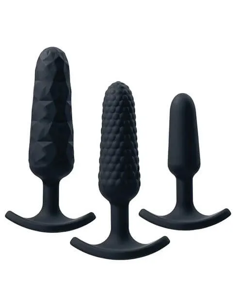 Vedo Anal Trio Anal Plug Set 3 Sizes of Weighted Butt Plugs for Beginners Experts