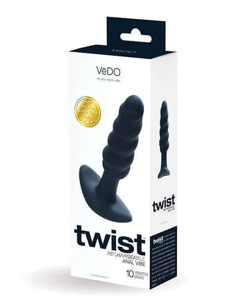 Vedo Anal Vedo Twist Rechargeable Anal Plug Black Pearl