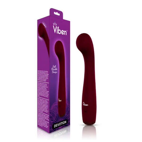 Viben Devotion GSpot Vibe Ruby 5 Intense Vibration Patterns Silky Silicone Viben Vibrators