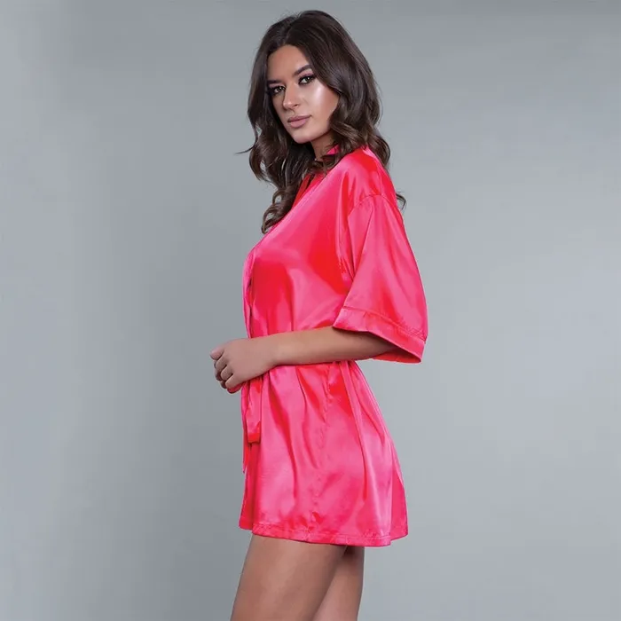 Vibrators BeWicked BeWicked Satin RobeHot Pink 1XHanging