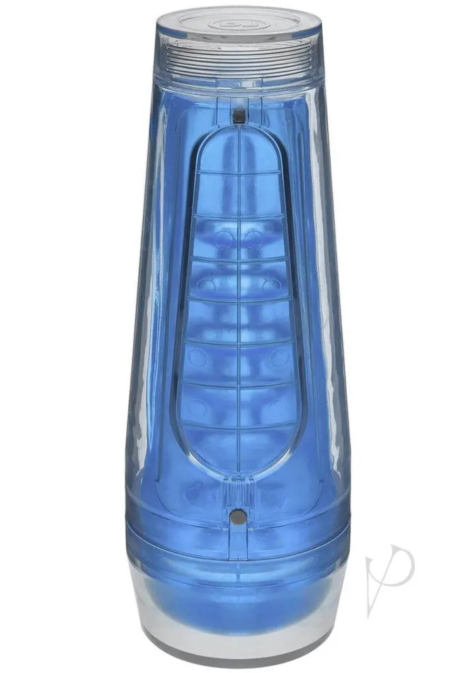 Vibrators Doc Johnson Enterprises Main Squeeze Optix Crystal Blue Visual Pleasure Redefined