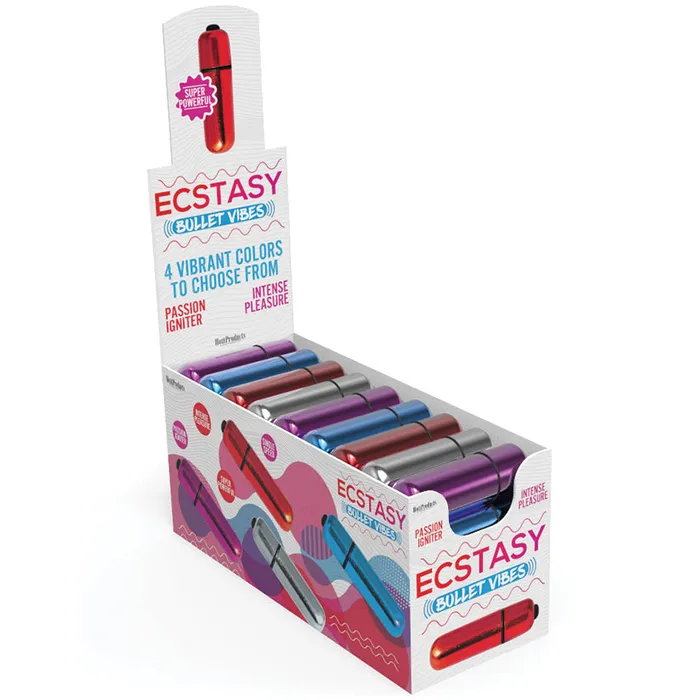 Vibrators HOTT PRODUCTS Big O Ecstasy Bullet Vibe Display of 36
