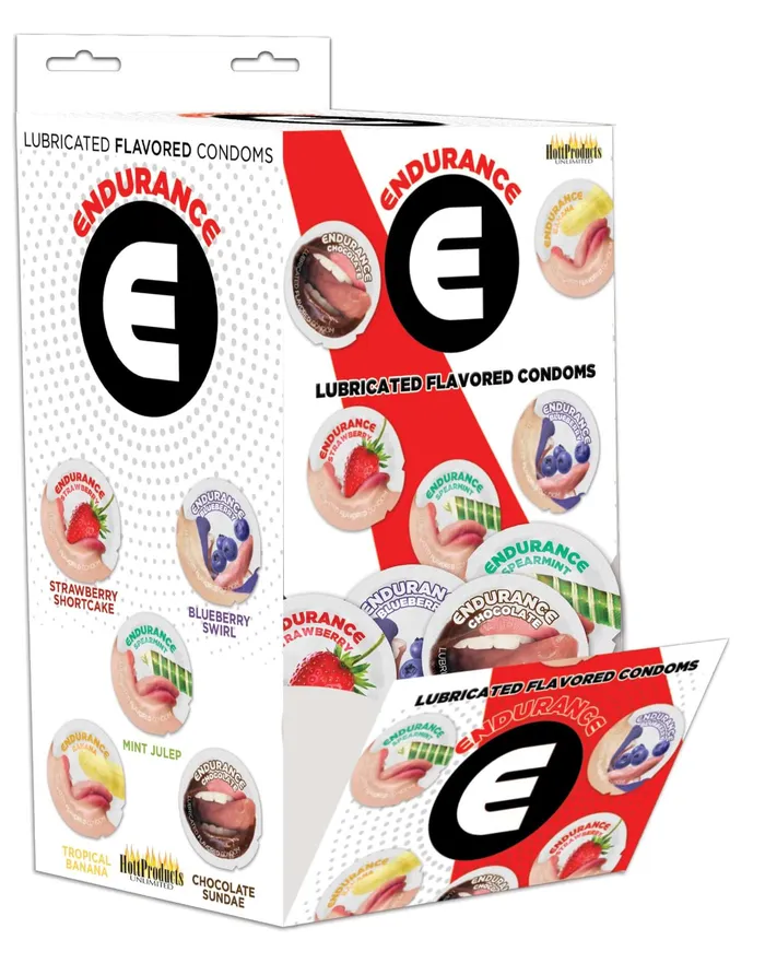 Vibrators HOTT Products Endurance Flavored Condoms Assorted Flavors 144 Pieces Vibrators HOTT Products Endurance Flavored Condoms Assorted Flavors 144 Pieces