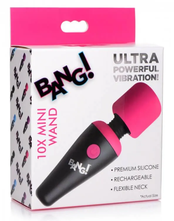 Vibrators XR Brands Bang 10X Vibrating Mini Wand Pink