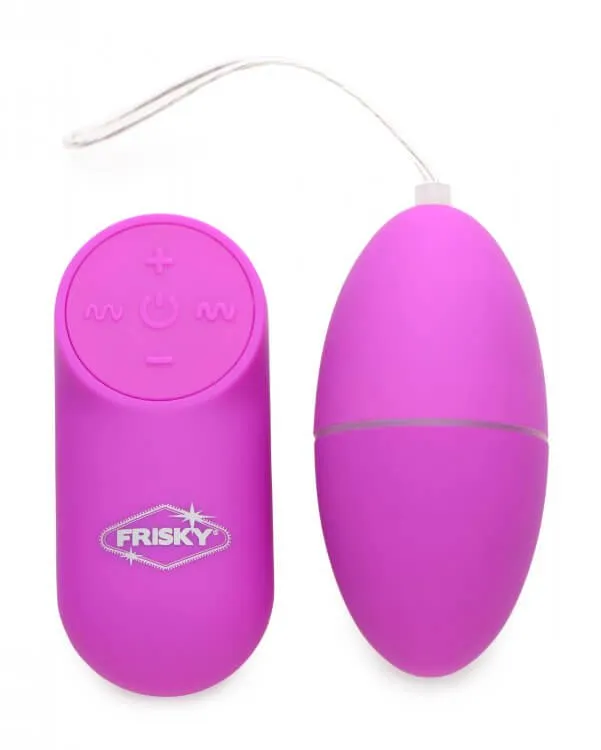 Vibrators XR Brands Frisky Scrambler 28X RemoteControlled Vibrating Egg in Purple by XR Brands Playful Pleasure Unleashed