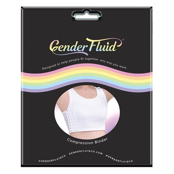 VOODOO Anal Gender Fluid Chest Compression BinderWhite XLBoxed