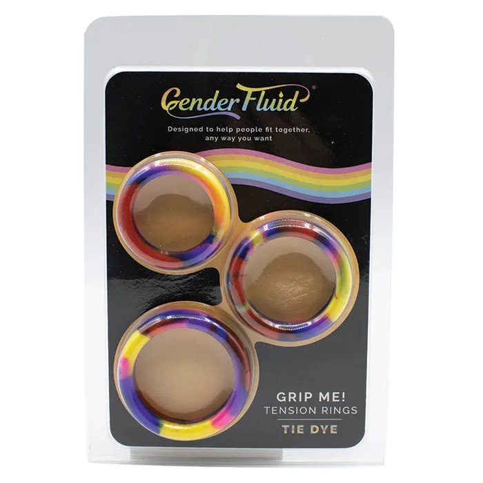 VOODOO Male Sex Toys Gender Fluid Grip Me Tension Ring SetTie Dye