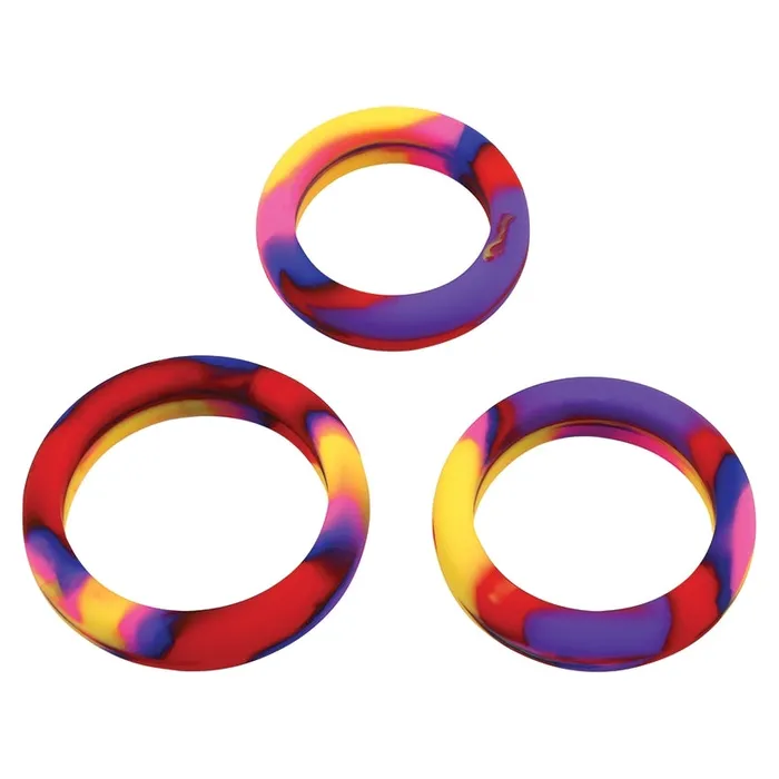 VOODOO Male Sex Toys Gender Fluid Grip Me Tension Ring SetTie Dye