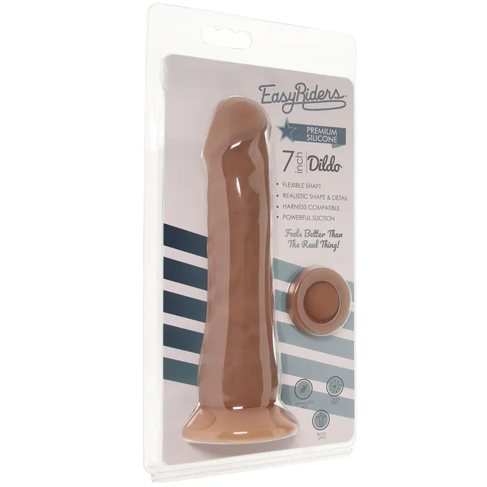 XR Brands Dildos EasyRiders 7 Inch Silicone Dildo in Tan