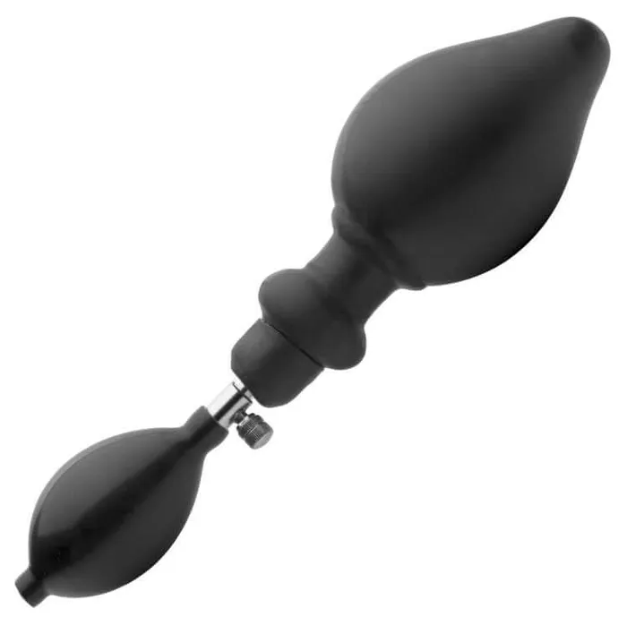 XR Brands Male Sex Toys Master Series Expander Inflatable Anal Plug with Pump Explore Limitless Pleasure