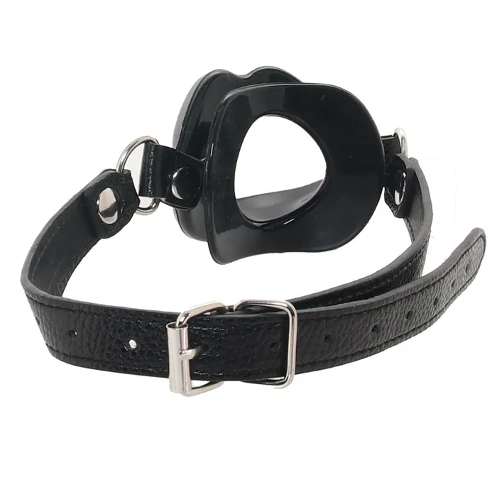 XR Brands Master Series Juicy Lips Open Mouth Gag in Black Anal