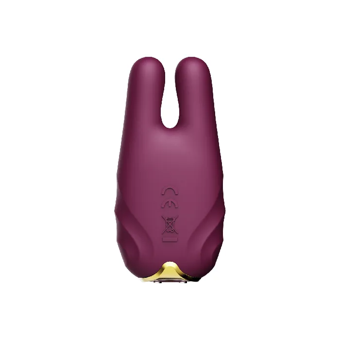ZALO Nave Vibrating Nipple Clamps Velvet Purple ZALO Vibrators