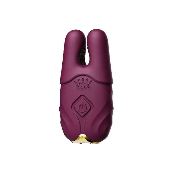 ZALO Nave Vibrating Nipple Clamps Velvet Purple ZALO Vibrators