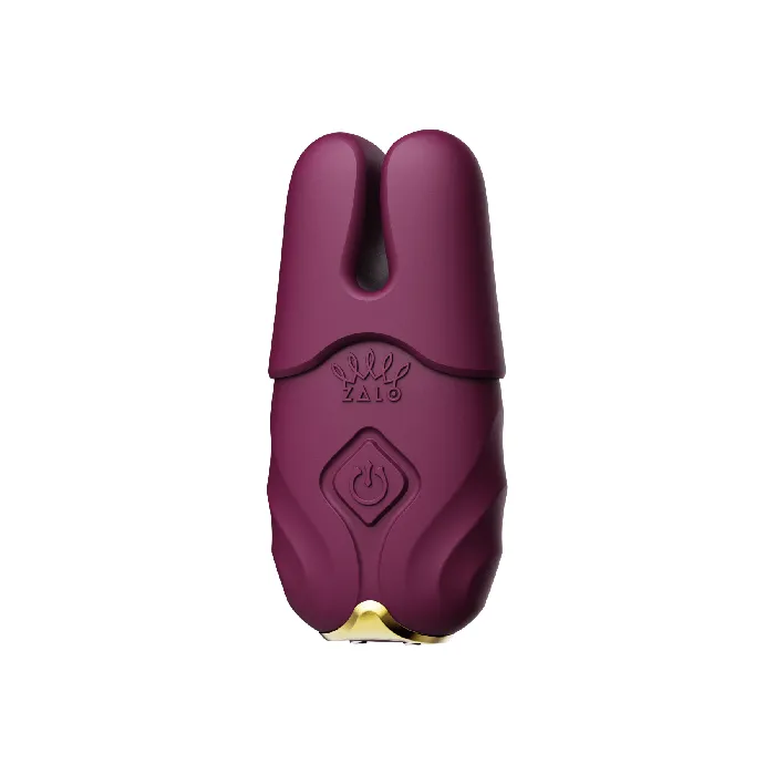 ZALO Nave Vibrating Nipple Clamps Velvet Purple ZALO Vibrators