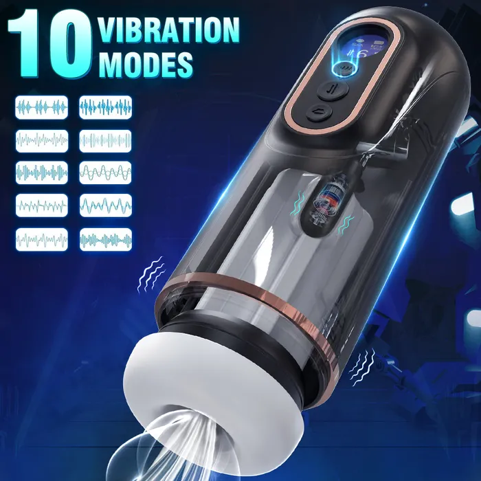 2024 Amazing 5in1 telescopic Electric sucker heating Voice Male Masturbation Cup honeysx Male Sex Toys