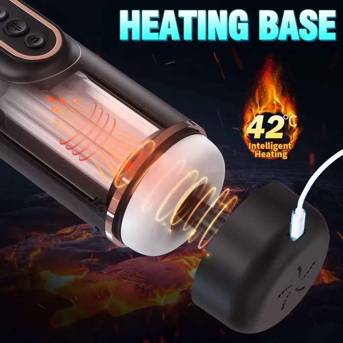 2024 Amazing 5in1 telescopic Electric sucker heating Voice Male Masturbation Cup honeysx Male Sex Toys