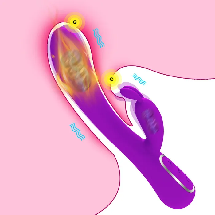 7 Frequencies Rabbit Vibrator with 42C Heating V8 Touch Honey Female Sex Toys 7 Frequencies Rabbit Vibrator with 42C Heating V8 Touch Honey Female Sex Toys